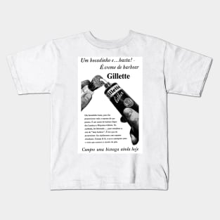 Gillette - Vintage Portuguese Advertising 1958 Kids T-Shirt